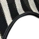 Sac hobo en tissu tissé rayé noir et blanc pour femmes