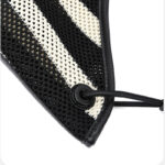 Sac hobo en tissu tissé rayé noir et blanc pour femmes