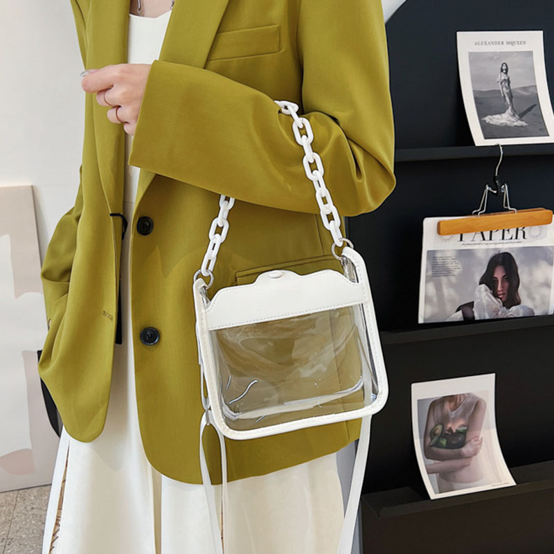 Women's Clear Chain Crossbody Bag