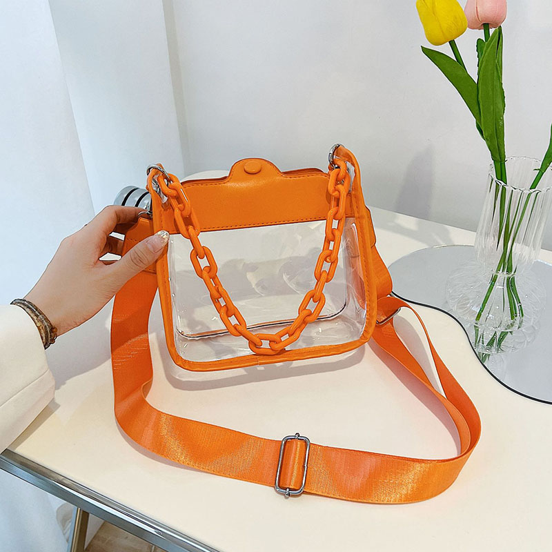 Women's Clear Chain Crossbody Bag