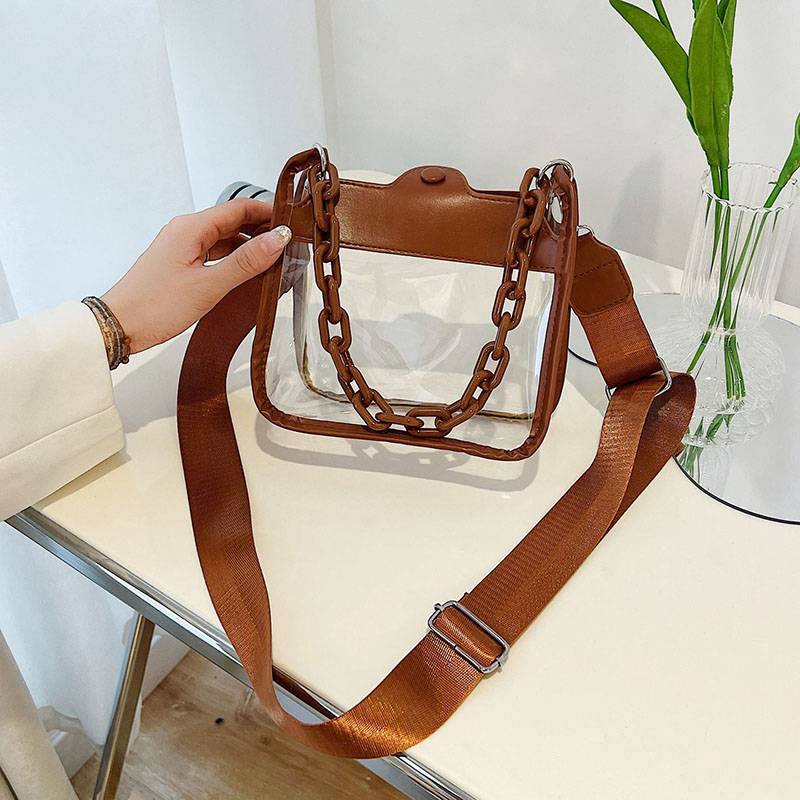 Women's Clear Chain Crossbody Bag