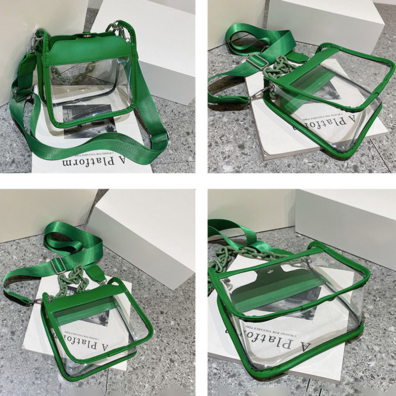 Women's Clear Chain Crossbody Bag