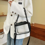 Women's Clear Chain Crossbody Bag