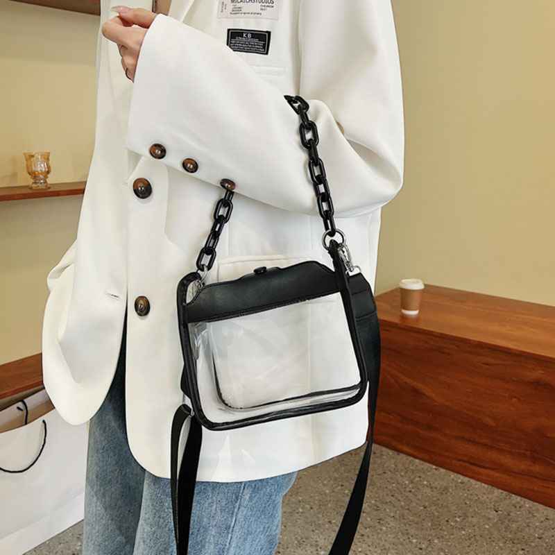 Women's Clear Chain Crossbody Bag
