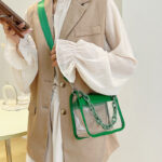 Women's Clear Chain Crossbody Bag