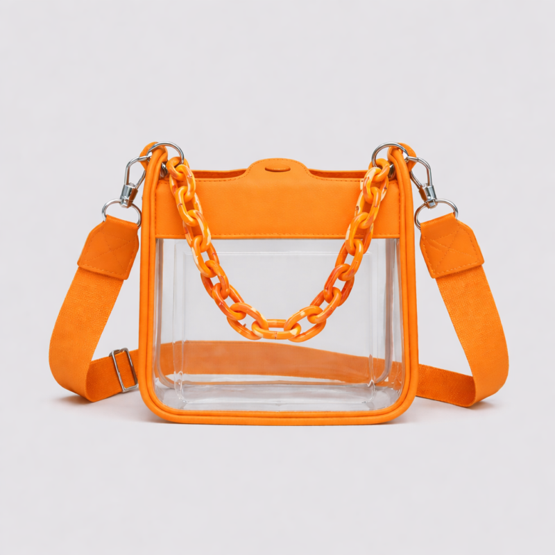 Women's Clear Chain Crossbody Bag