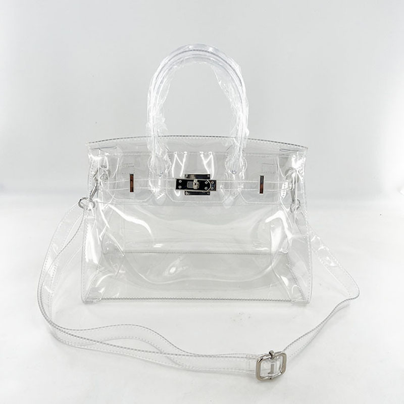 Women's Clear Stadium Approved Top Handle Bags with Shoulder Strap
