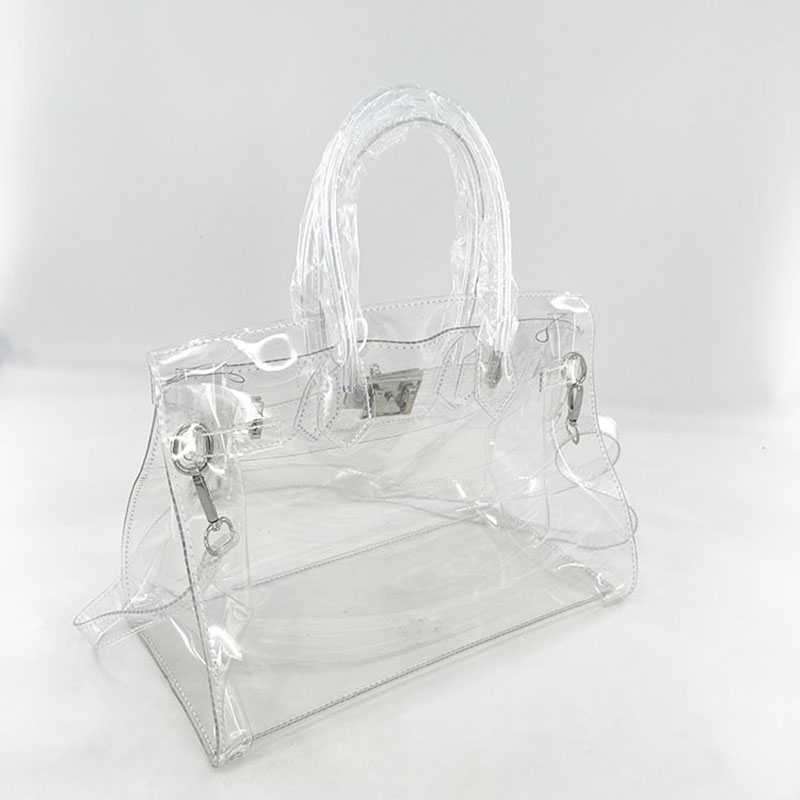 Women's Clear Stadium Approved Top Handle Bags with Shoulder Strap