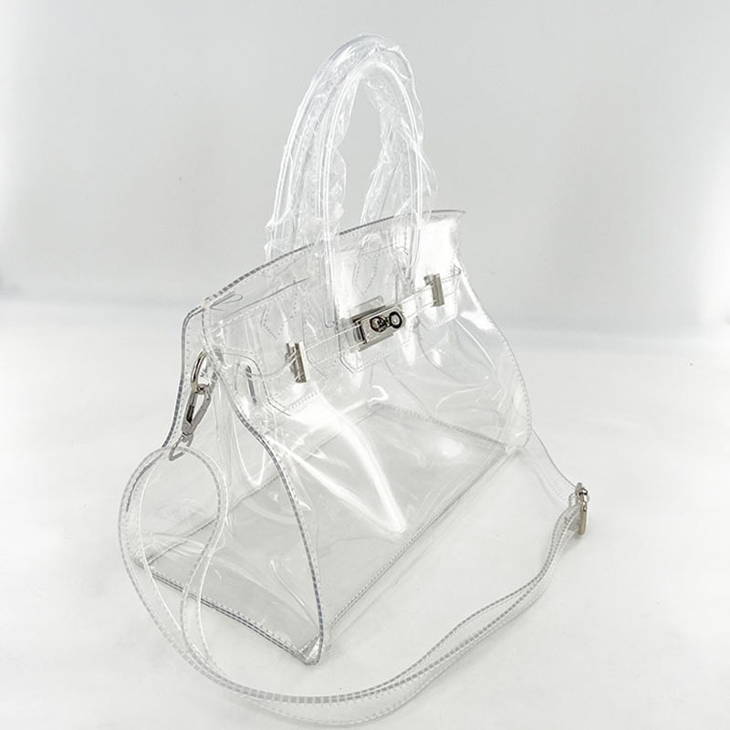 Women's Clear Stadium Approved Top Handle Bags with Shoulder Strap