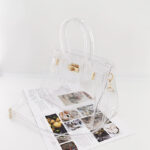 Women's Clear Stadium Approved Top Handle Bags with Shoulder Strap