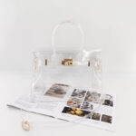 Women's Clear Stadium Approved Top Handle Bags with Shoulder Strap
