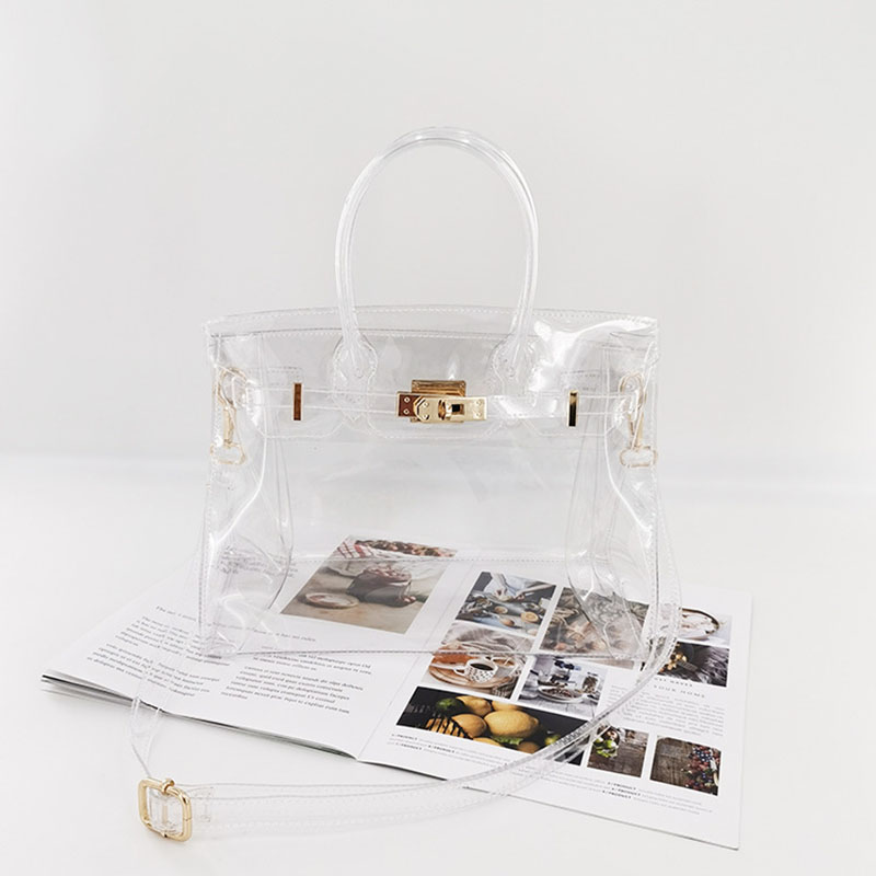 Women's Clear Stadium Approved Top Handle Bags with Shoulder Strap