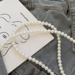 Women's Clear Seashell Pearls Clutch Bags