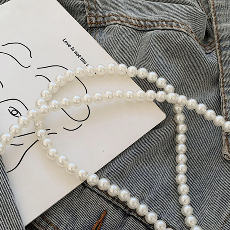 Women's Clear Seashell Pearls Clutch Bags