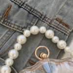 Women's Clear Seashell Pearls Clutch Bags