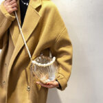 Women's Clear Seashell Pearls Clutch Bags