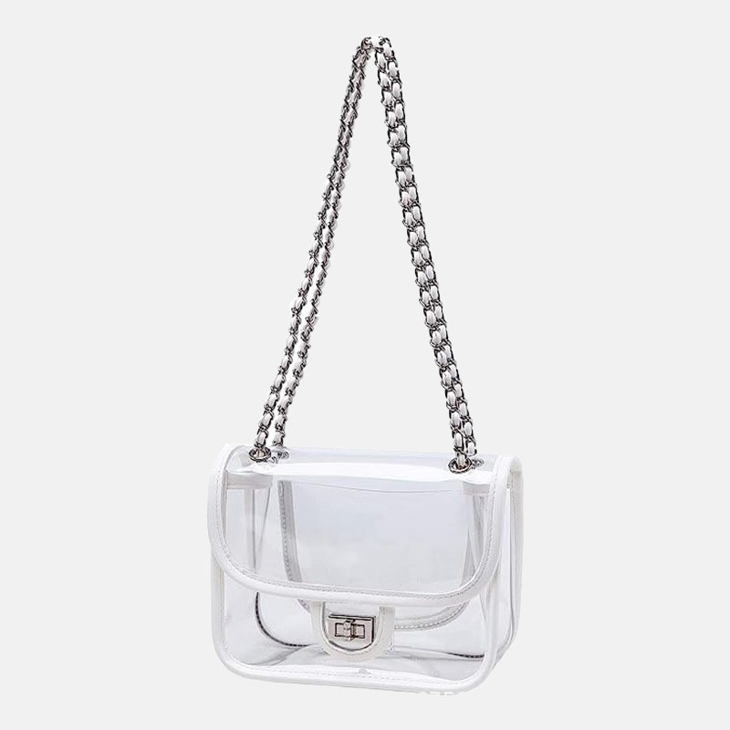 Women's Clear Stadium Approved Chain Shoulder Bag