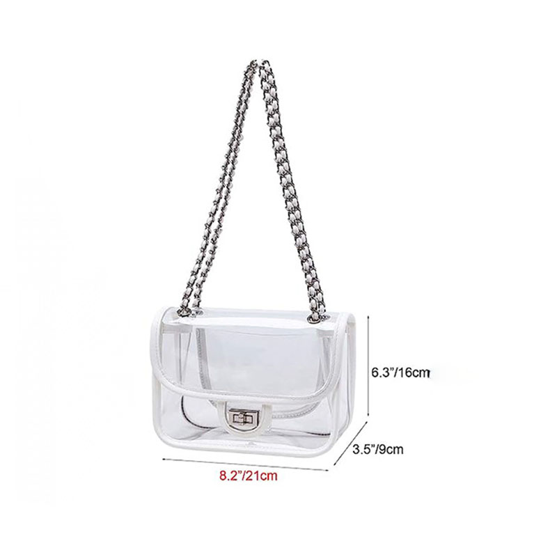 Women's Clear Stadium Approved Chain Shoulder Bag