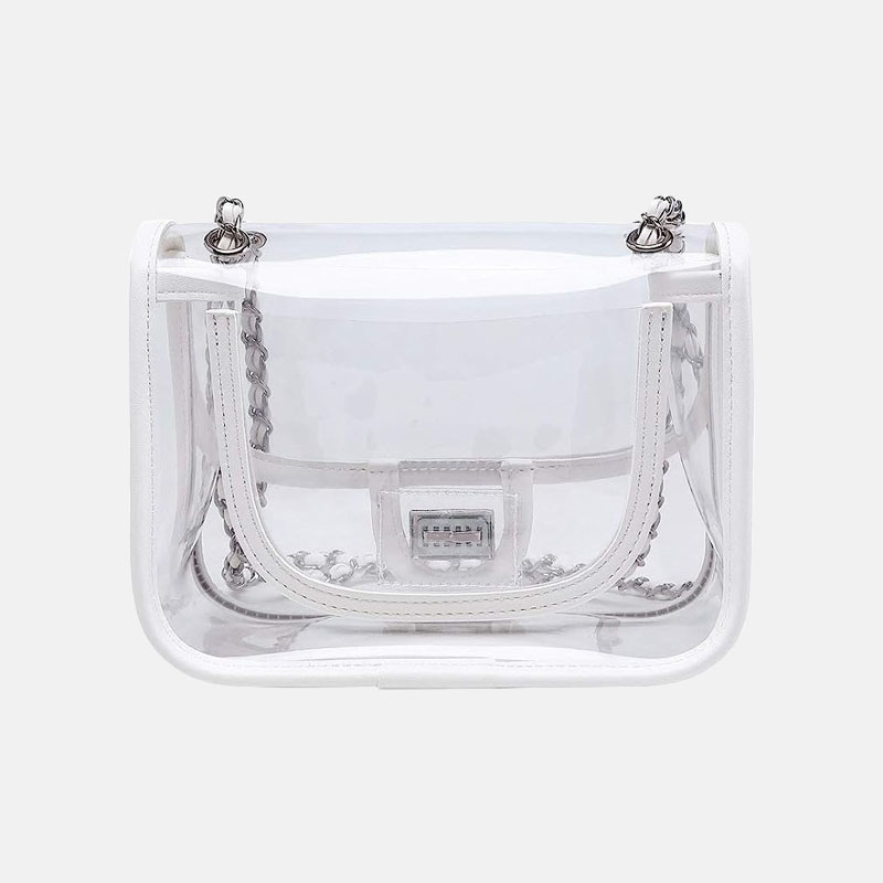 Women's Clear Stadium Approved Chain Shoulder Bag