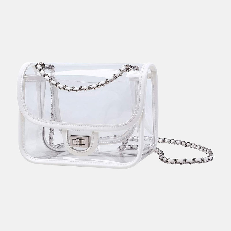 Women's Clear Stadium Approved Chain Shoulder Bag