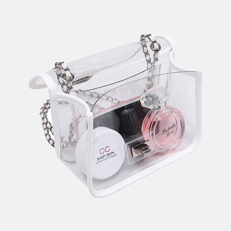 Women's Clear Stadium Approved Chain Shoulder Bag