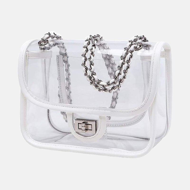 Women's Clear Stadium Approved Chain Shoulder Bag