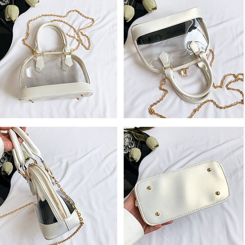 Women's Clear Stadium Approved Chain Top Handle Bag
