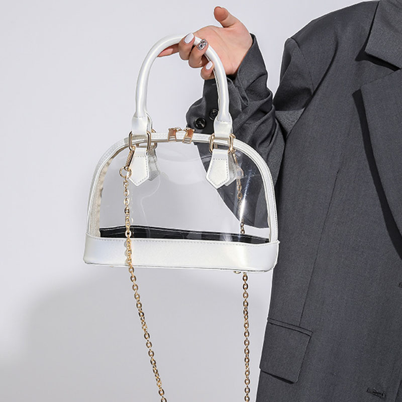 Women's Clear Stadium Approved Chain Top Handle Bag