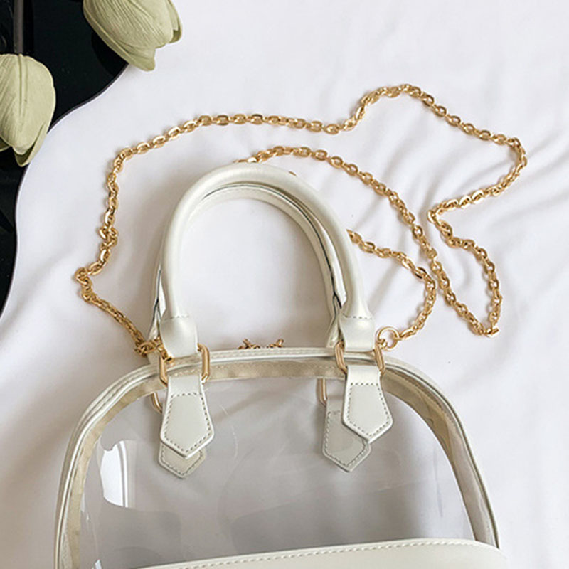 Women's Clear Stadium Approved Chain Top Handle Bag