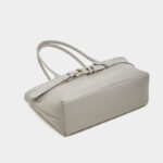 Women's Full-Grain Leather Buckle Shoulder Tote Bag