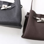 Women's Full-Grain Leather Crossbody Shoulder Hobo Bag with Silver Lock