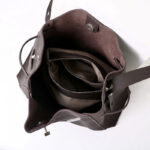 Women's Full-Grain Leather Crossbody Shoulder Hobo Bag with Silver Lock