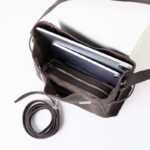Women's Full-Grain Leather Crossbody Shoulder Hobo Bag with Silver Lock