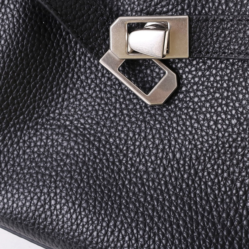 Women's Full-Grain Leather Drawstring Buckle Bucket Handbag with Crossbody Strap