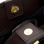 Women's Full-Grain Leather Drawstring Buckle Wing-Shaped Large Shoulder Tote Bag