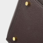 Women's Full-Grain Leather Drawstring Buckle Wing-Shaped Large Shoulder Tote Bag
