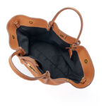 Sac fourre-tout en cuir pleine fleur avec cordon de serrage et bandoulière pour femmes