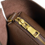 Women's Full-Grain Leather Lock Buckle Tote Bag with Crossbody Shoulder Strap