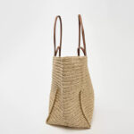 Women's Large Straw Woven Shoulder Tote