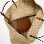 Women's Large Straw Woven Shoulder Tote
