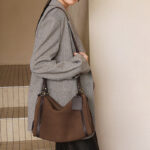 Sac à bandoulière en cuir pour femmes avec fermeture à glissière et bandoulières