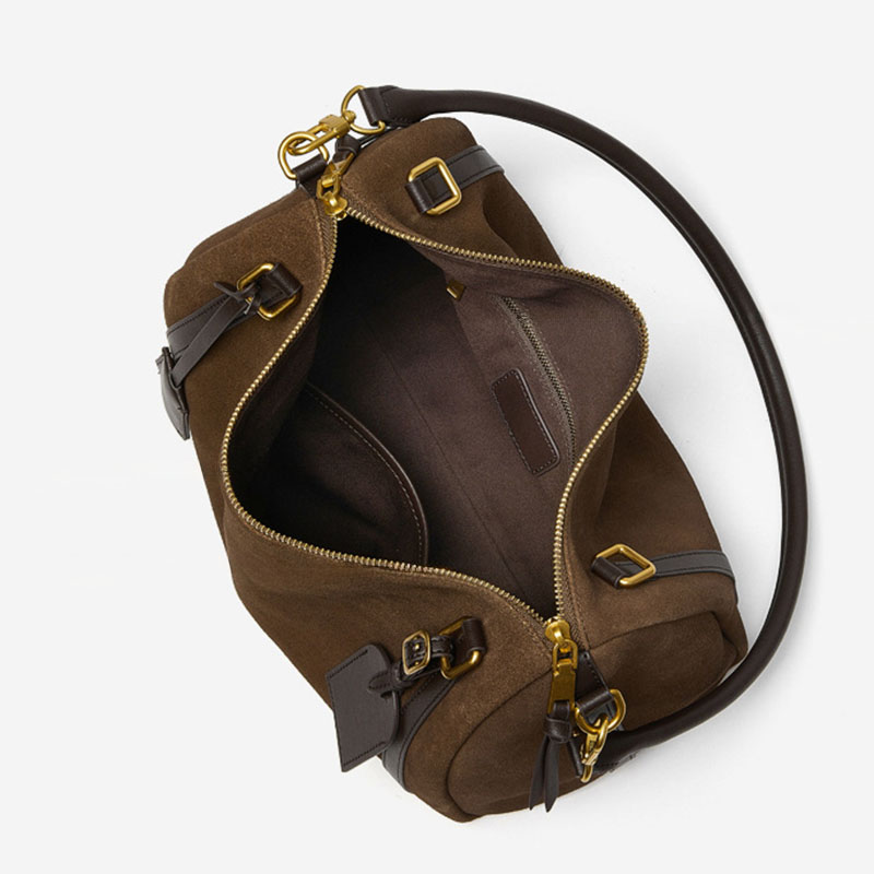 Sac à bandoulière en cuir pour femmes avec fermeture à glissière et bandoulières