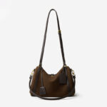 Sac à bandoulière en cuir pour femmes avec fermeture à glissière et bandoulières