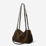 Sac à bandoulière en cuir pour femmes avec fermeture à glissière et bandoulières