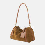 Sac à bandoulière en cuir pour femmes avec fermeture à glissière et bandoulières