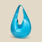 Women's Vegan Leather Studded Shoulder Hobo Bag