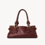 Women's Vegan Leather Studs Boston Handbag with Large Lock