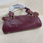 Women's Vegan Leather Studs Boston Handbag with Large Lock