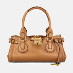Women's Vegan Leather Studs Boston Handbag with Large Lock