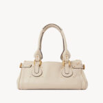 Women's Vegan Leather Studs Boston Handbag with Large Lock